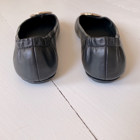 Tory Burch Mini Travel Ballet w/Metal Logo, Napa Leather, size 6.5, NWOT